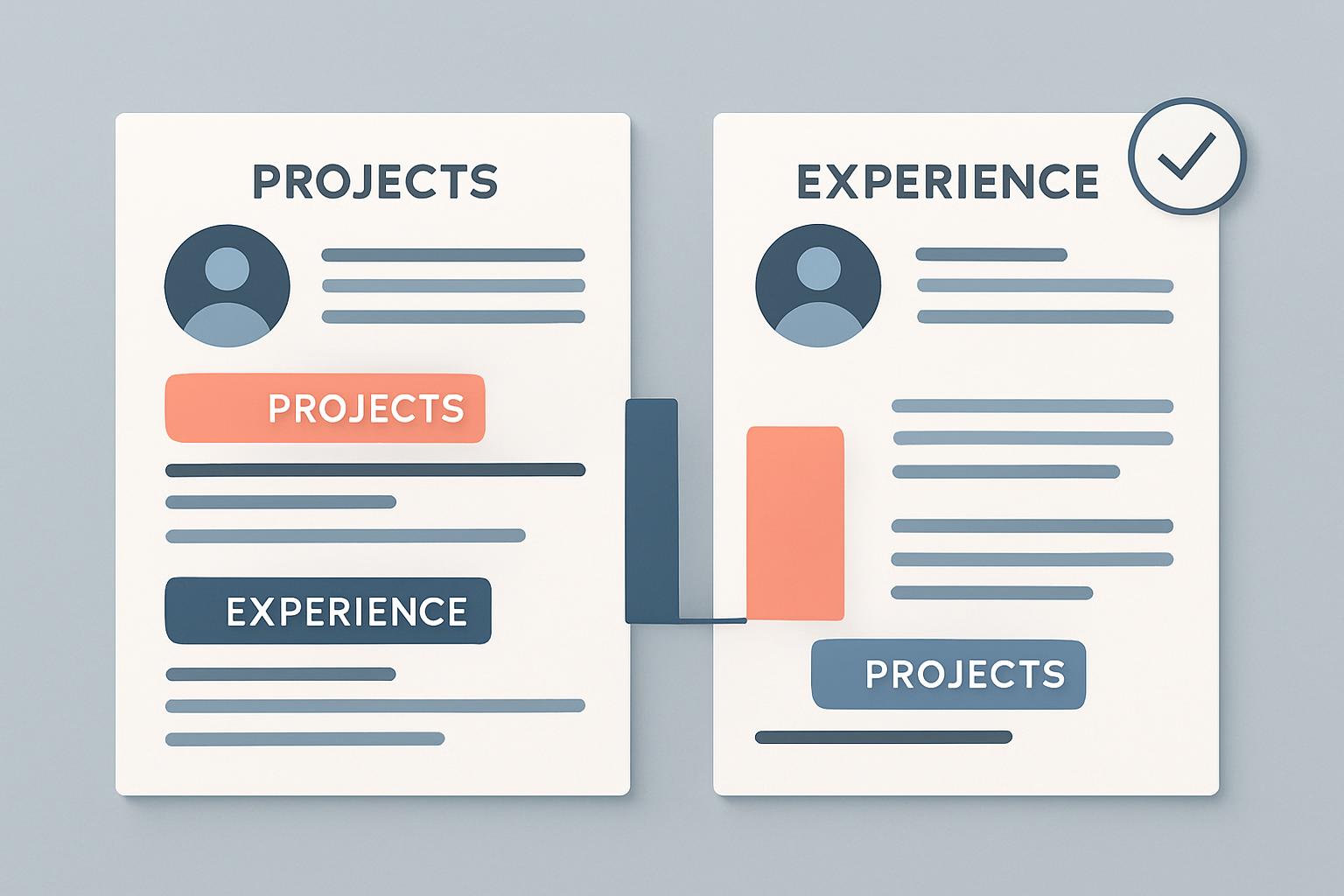 Projects Section vs Experience Section for Bootcamp Grads